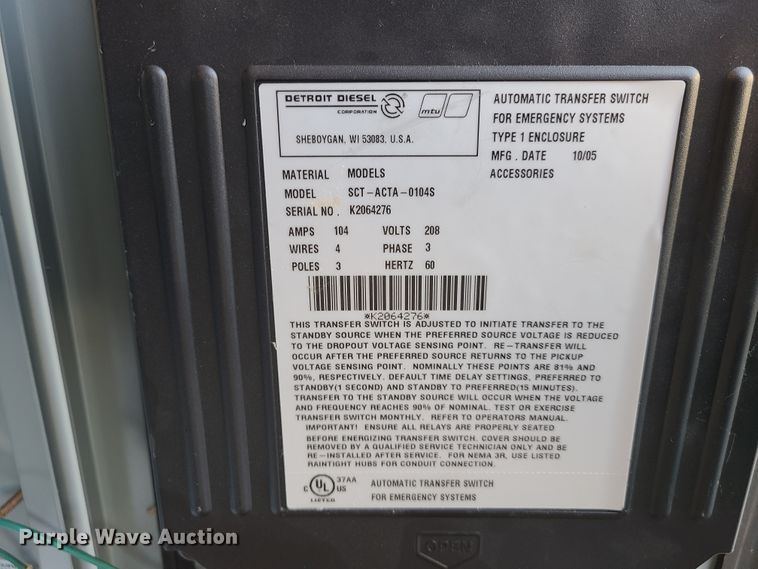 image for item DY9971 (4) automatic transfer switches