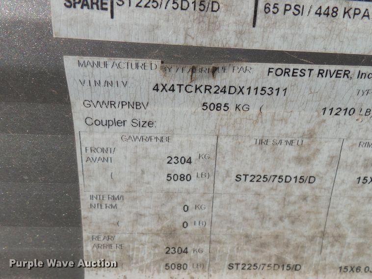 image for item EF9677 2013 Forest River Cherokee  camper