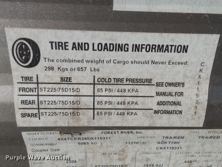 image for item EF9677 2013 Forest River Cherokee  camper