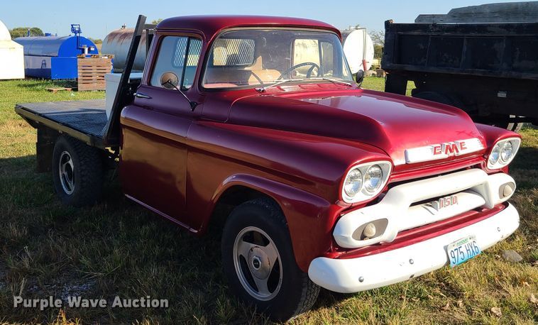 image for item EL9520 1959 GMC 150  flatbed pickup truck