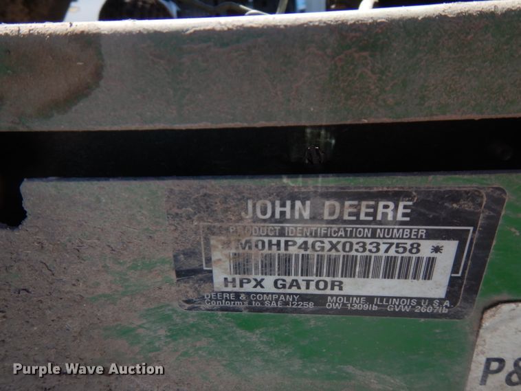 image for item FR9199 John Deere Gator HPX  utility vehicle
