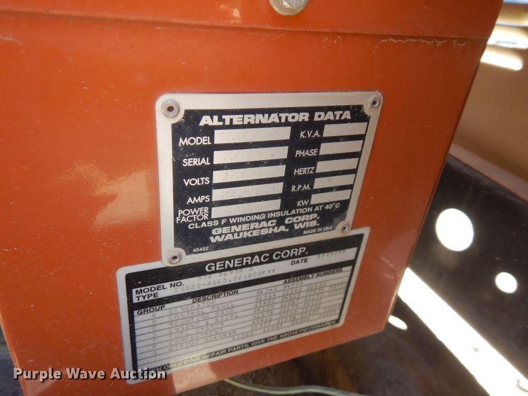 image for item FR9221 1998 Generac 97A06938S  generator