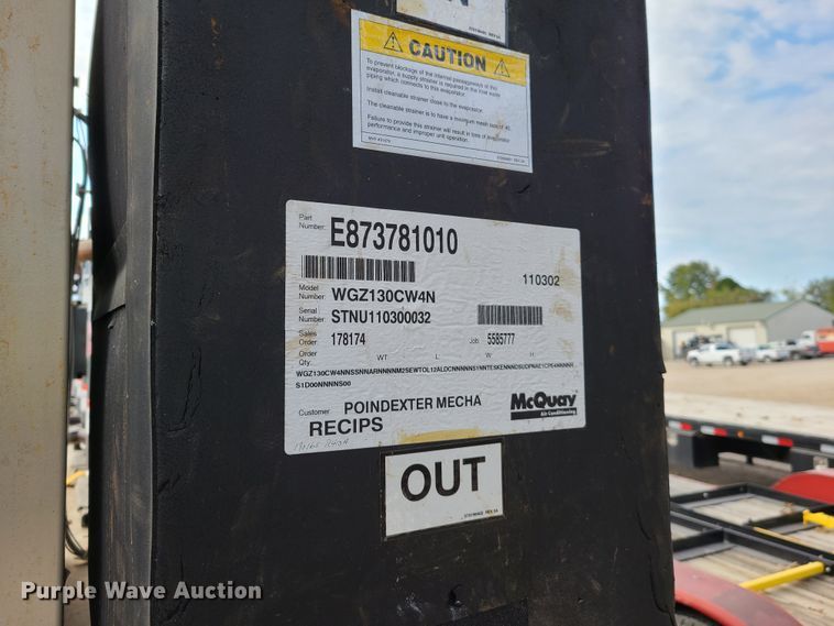 image for item GB9017 Mcquay WGZ10CW12-ER10 water cooled chiller