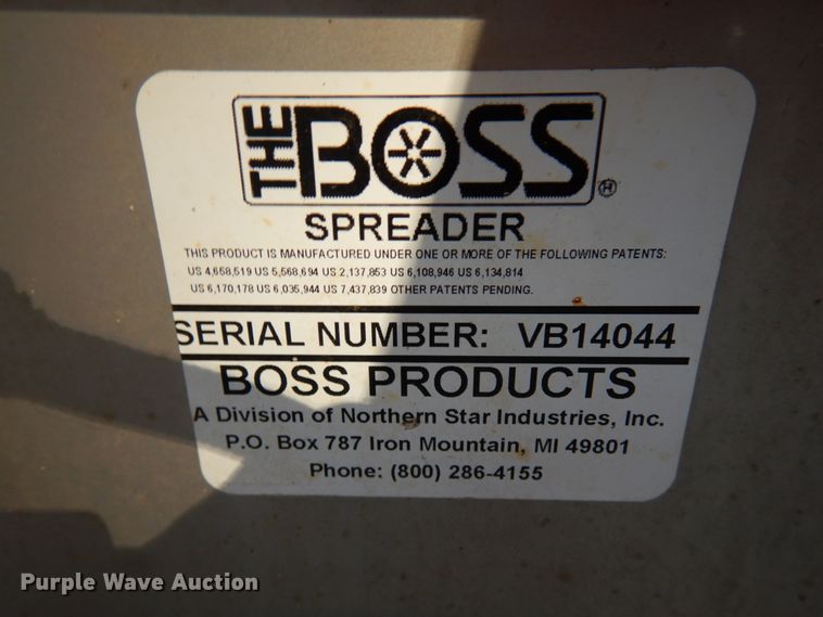 Boss VBX 8000 spreader in Kasson, MN | Item HD9049 sold | Purple Wave