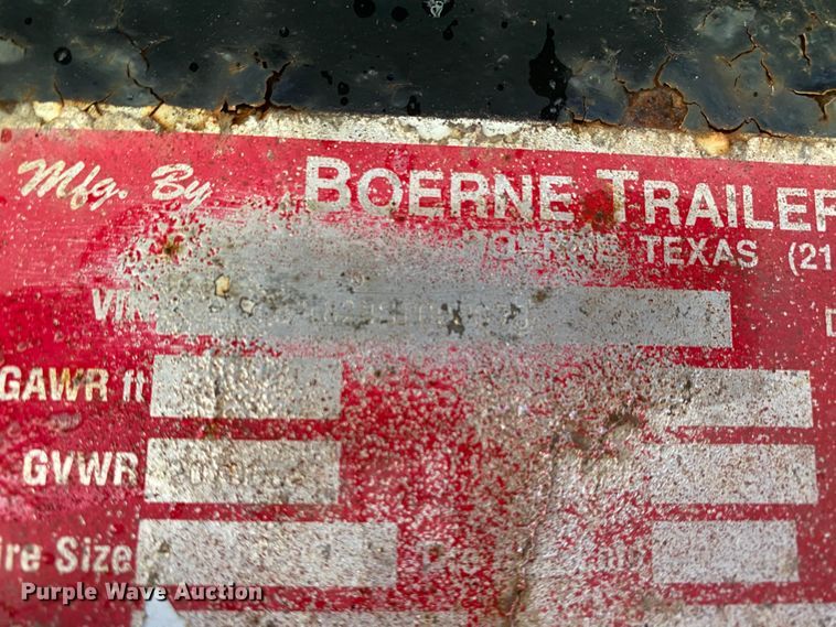 image for item HE9851 1995 Boerne flatbed trailer