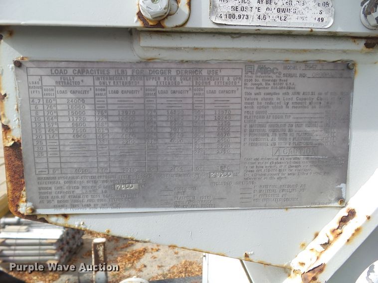 image for item HF9686 Knapheide 6139BHC  digger derrick bed