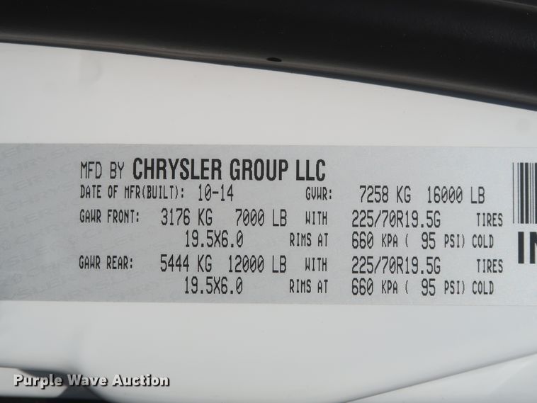 image for item HJ9471 2015 Dodge Ram 4500HD  utility truck