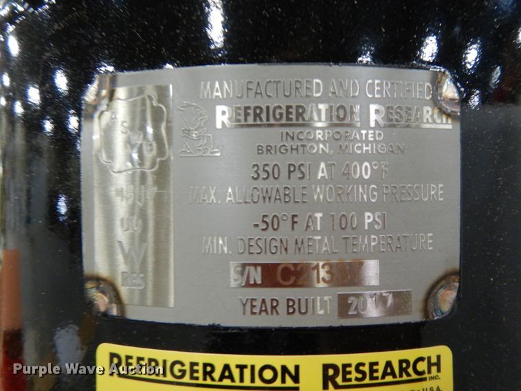 image for item HJ9746 (12) 2017 Refrigeration Research accumulators