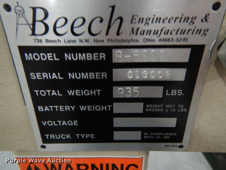 image for item HJ9748 Beech B-5000CW hoist