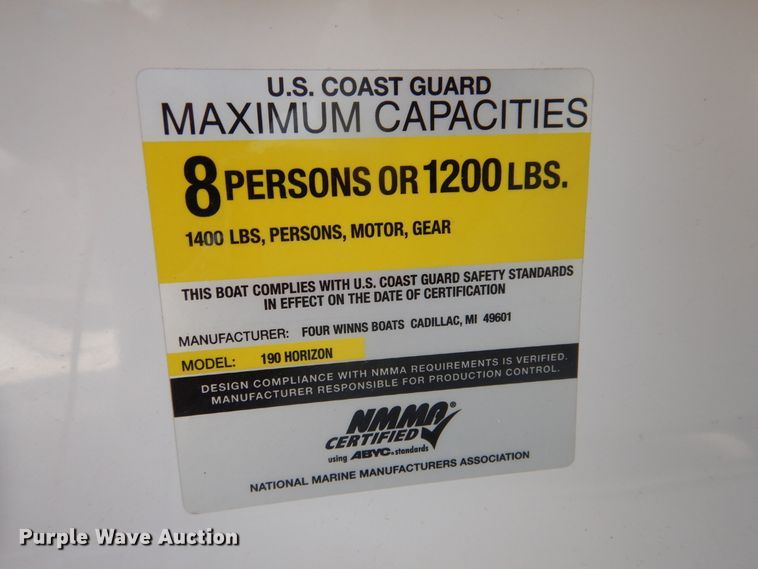 image for item HO9174 2005 Four Winns Horizon 190  boat