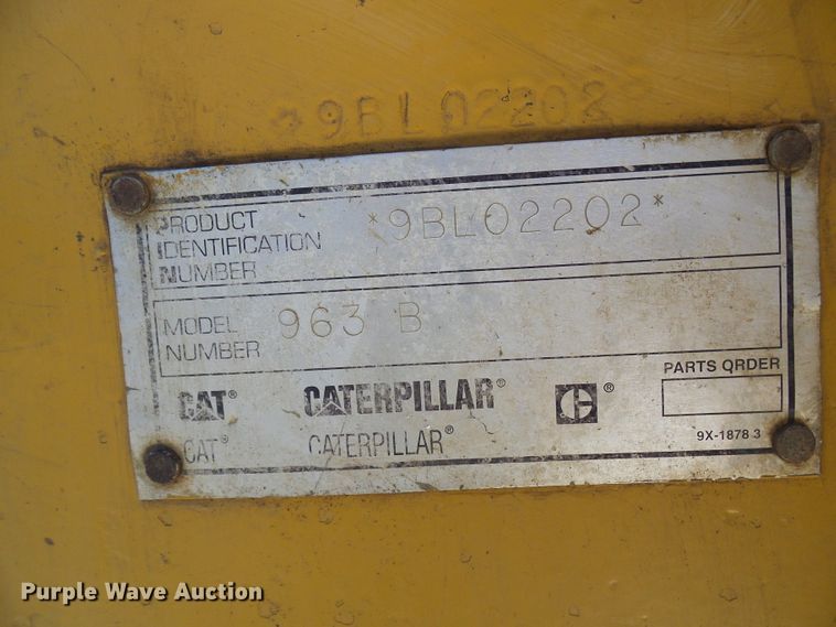 image for item DC2916 1997 Caterpillar 963B  track loader