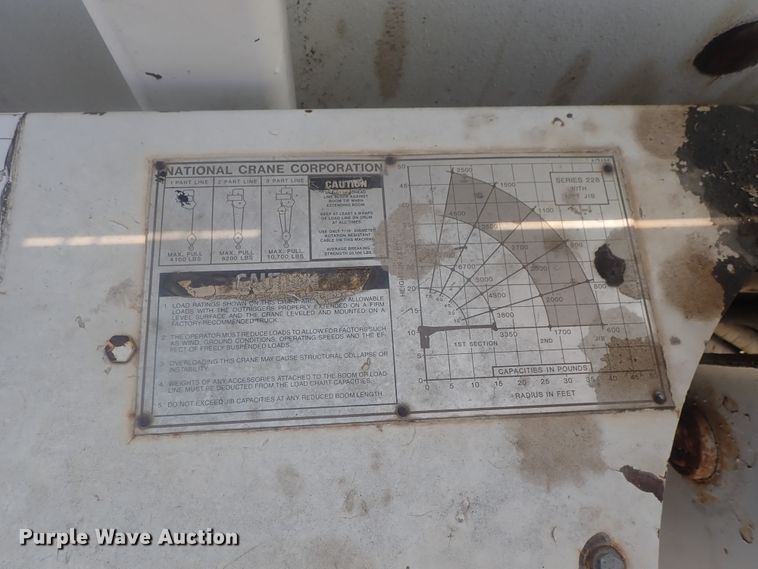 image for item DE0851 1992 Ford F800  crane truck