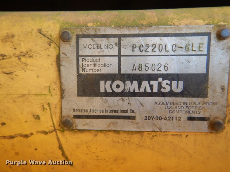 image for item DH5214 2000 Komatsu PC220LC-6LE  excavator