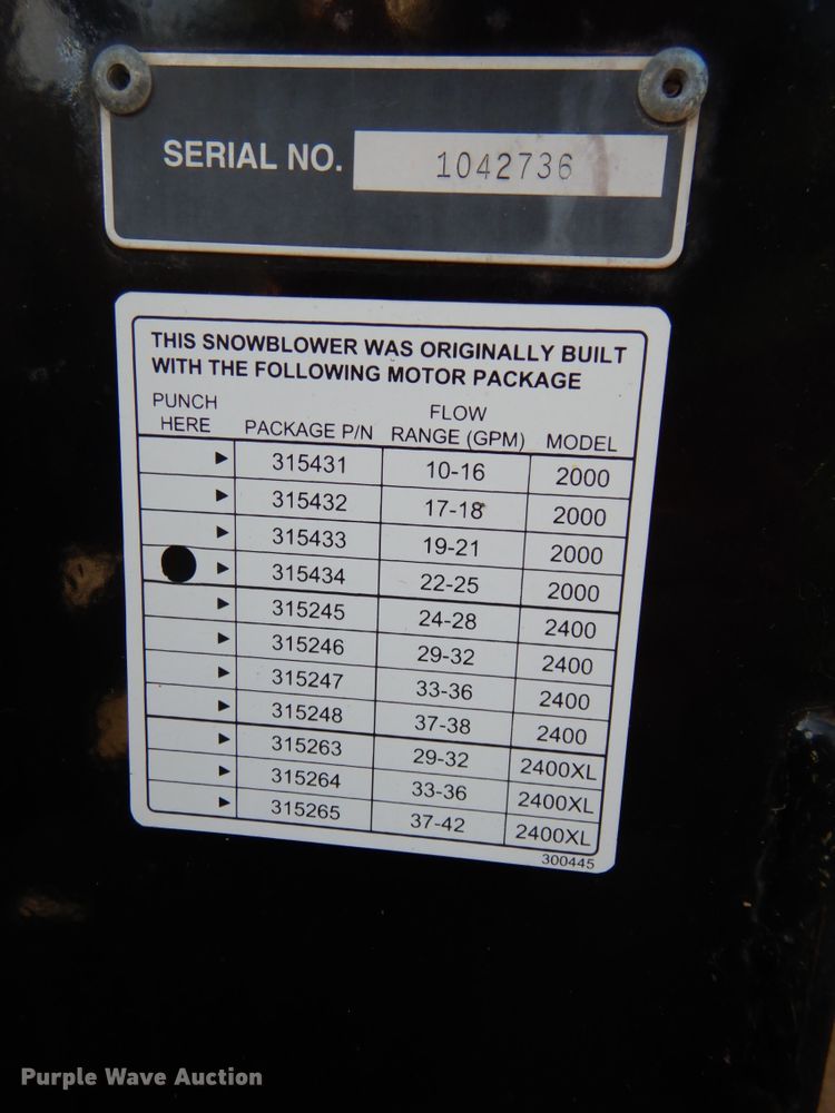 image for item DH6680 72"W skid steer snow blower