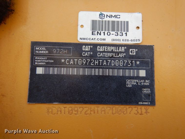 image for item DH6690 2008 Caterpillar 972H  wheel loader