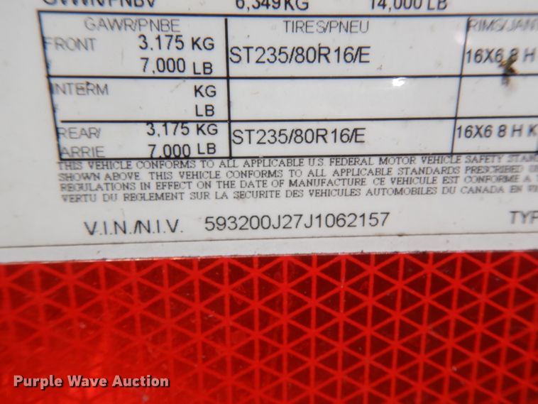 image for item DJ6539 2018 American Hauler enclosed cargo trailer with sprayer system