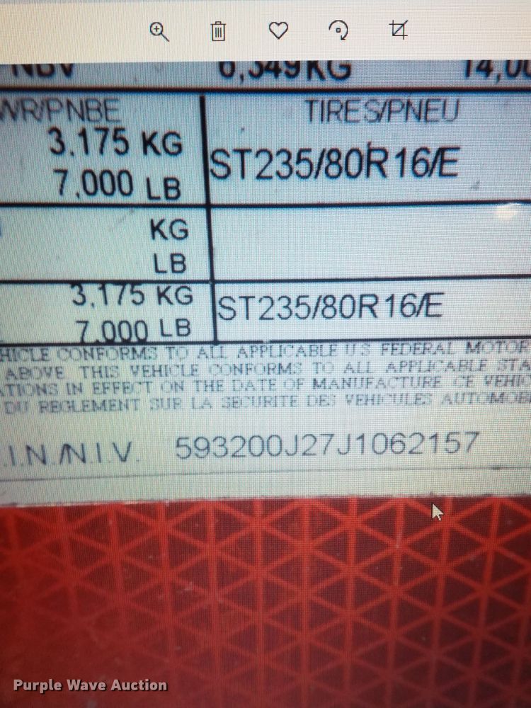 image for item DJ6539 2018 American Hauler enclosed cargo trailer with sprayer system