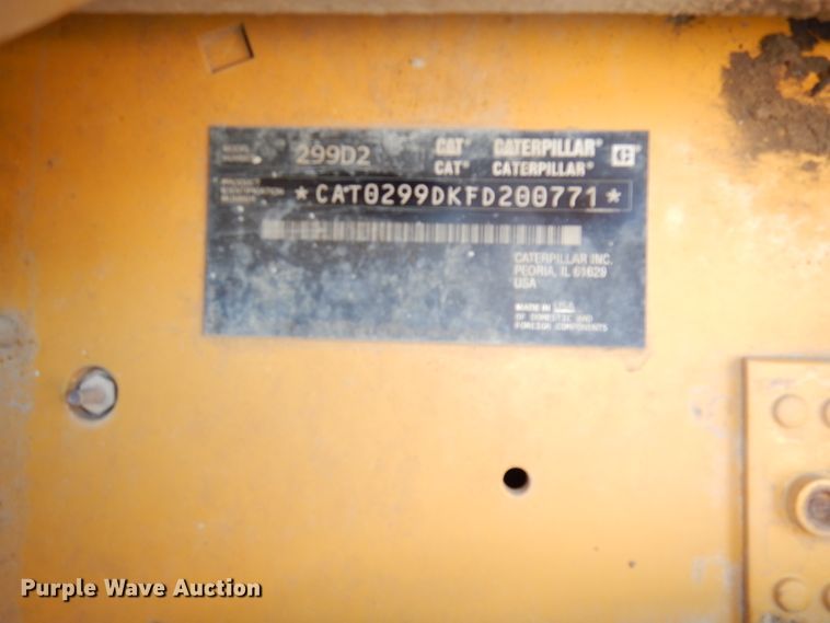 image for item DJ6832 2016 Caterpillar 299D2  tracked skid steer loader