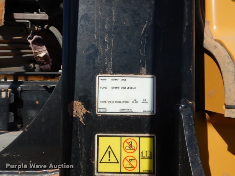 image for item DJ8784 2013 Caterpillar CP56B  single drum vibratory roller