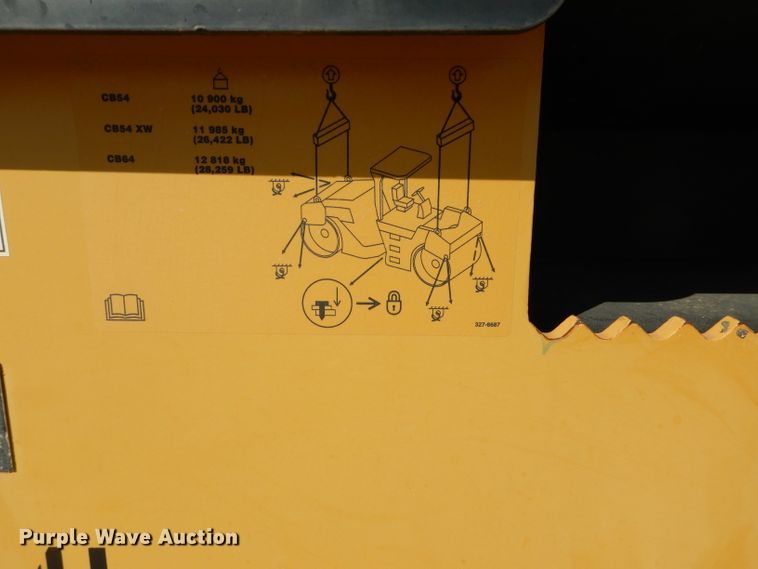image for item DJ8787 2011 Caterpillar CB54 XW  double drum vibratory roller