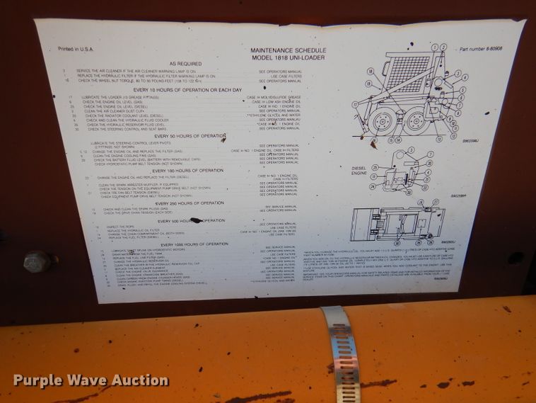 image for item DY9525 1997 Case 1818  skid steer loader