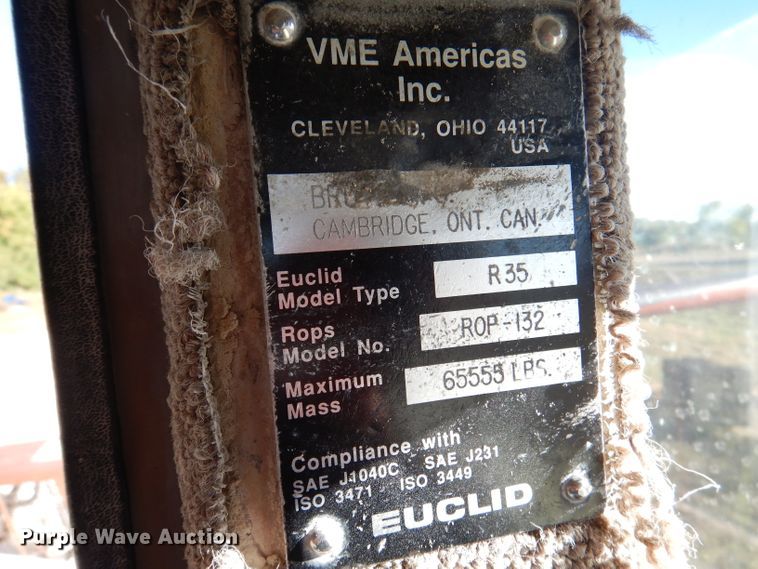 image for item DY9530 1993 Euclid R35  haul truck