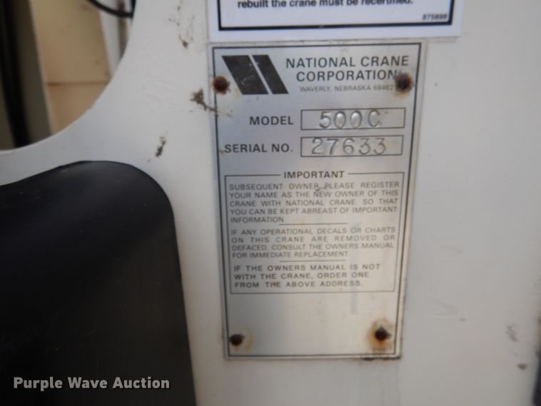 image for item EK9228 1996 International 4700  crane truck