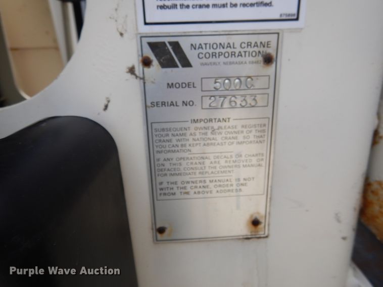 image for item EK9228 1996 International 4700  crane truck