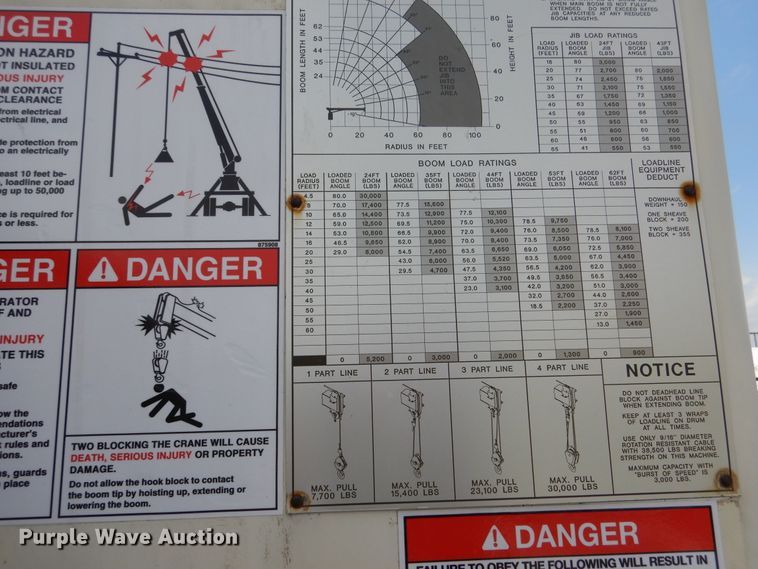 image for item EK9228 1996 International 4700  crane truck