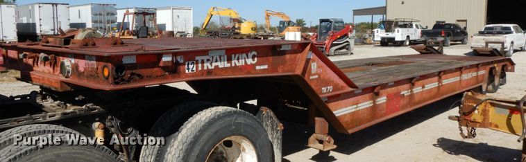 image for item FG9507 1985 Trail King TK70 drop deck equipment trailer