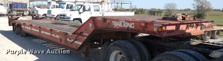 image for item FG9507 1985 Trail King TK70 drop deck equipment trailer