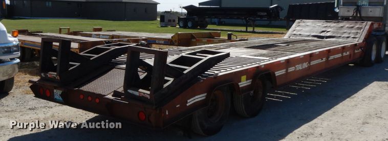 image for item FG9507 1985 Trail King TK70 drop deck equipment trailer