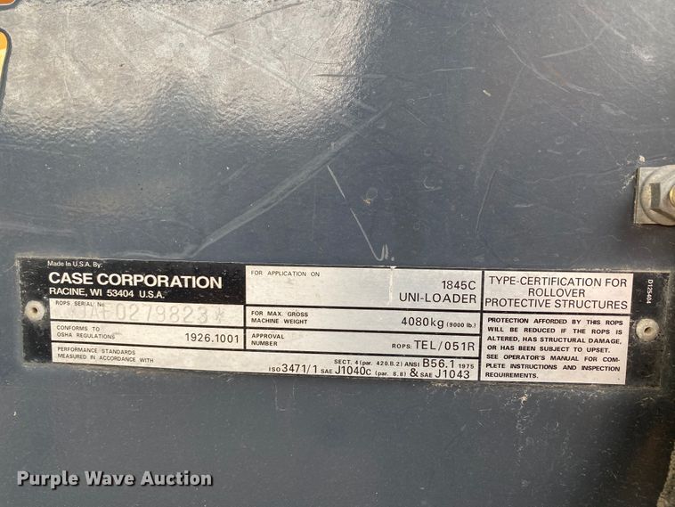 image for item HE9850 1999 Case 1845C  skid steer loader