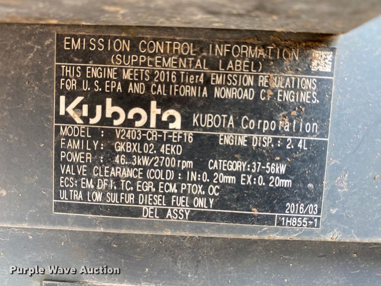 image for item HE9854 2016 Kubota M62  backhoe