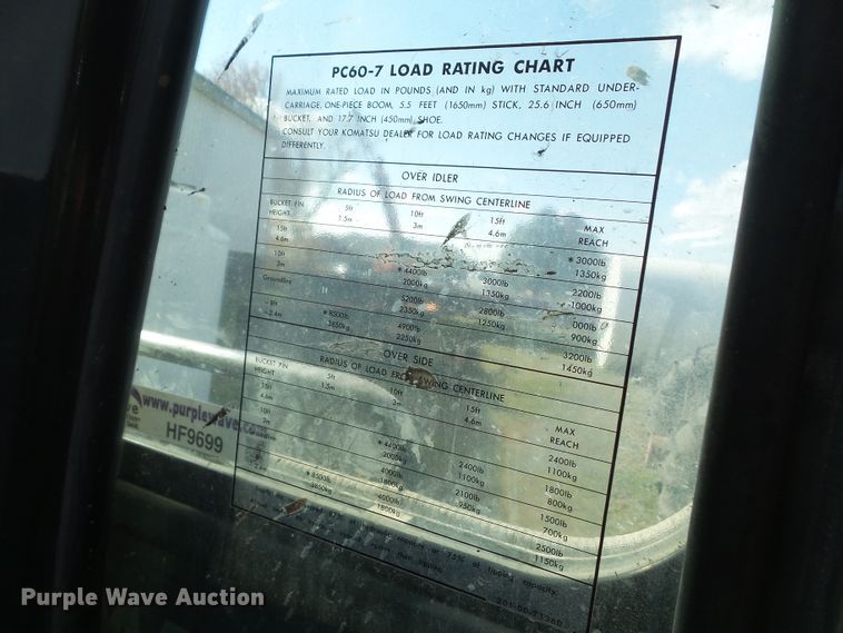 image for item HF9699 2000 Komatsu PC60-7E  mini excavator