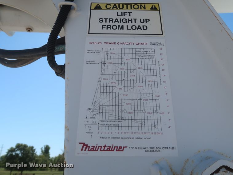 image for item HJ9404 2007 Sterling Acterra  utility truck with crane