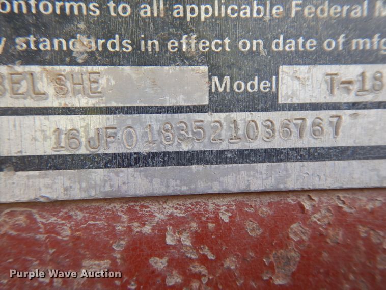 image for item HN9361 2002 Belshe T-18 equipment trailer