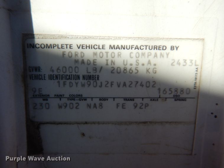 image for item HS9361 1985 Ford 9000  dump truck