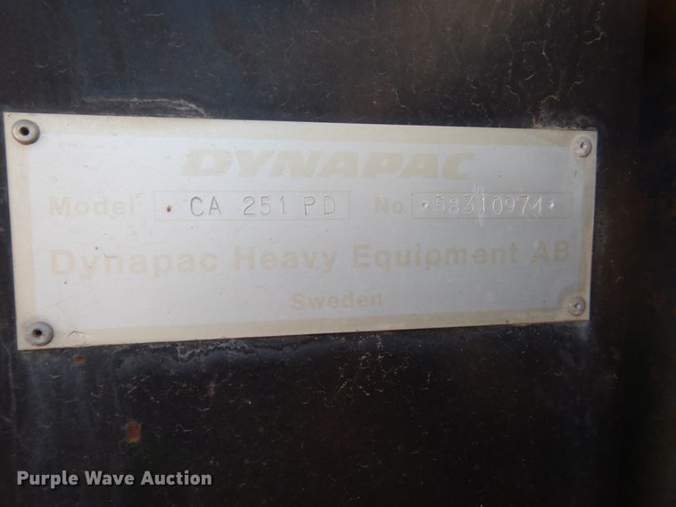 image for item HS9362 1993 Dynapac CA251PD  single drum vibratory roller