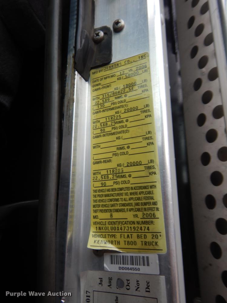 image for item HW9332 2007 Kenworth T800  dump truck