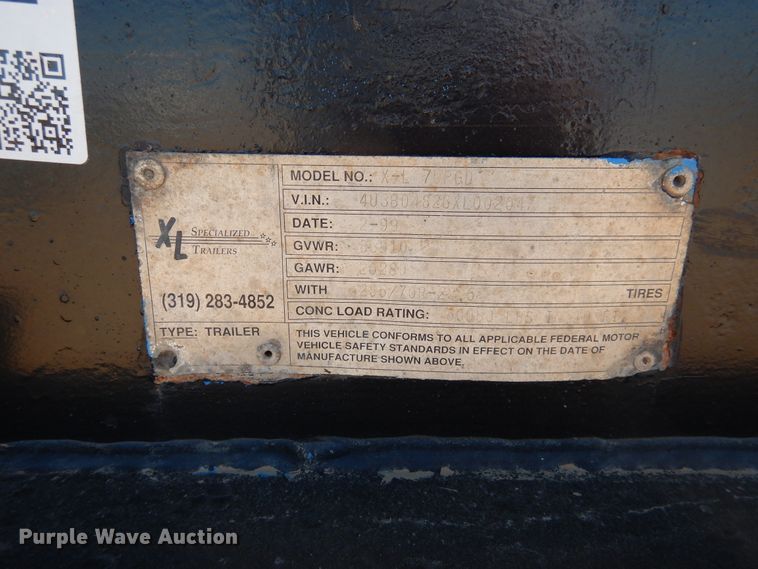 image for item DD0264 1999 Specialized XL 7OPGD double drop deck trailer