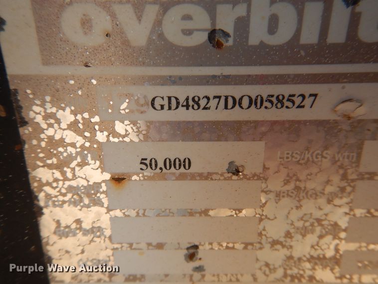 image for item DD0265 2014 Overbuilt drop deck trailer