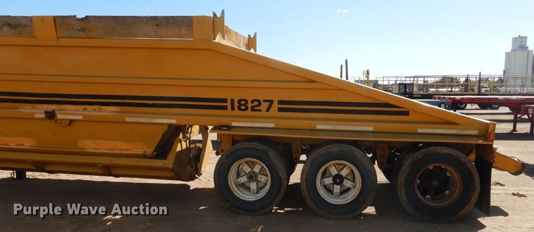 image for item DD0273 1988 Trail King 1827-0-3Axle bottom dump trailer