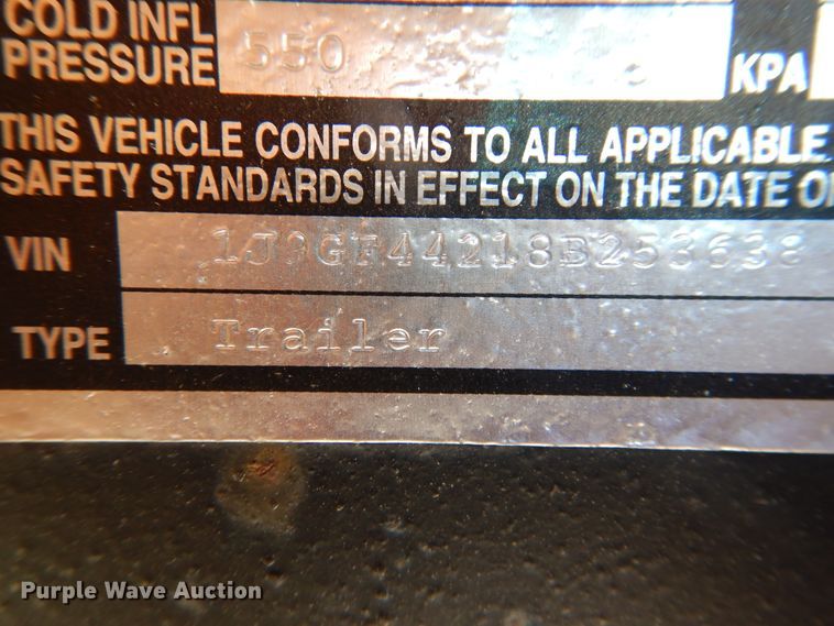 image for item DD0279 2008 John Kerr equipment trailer