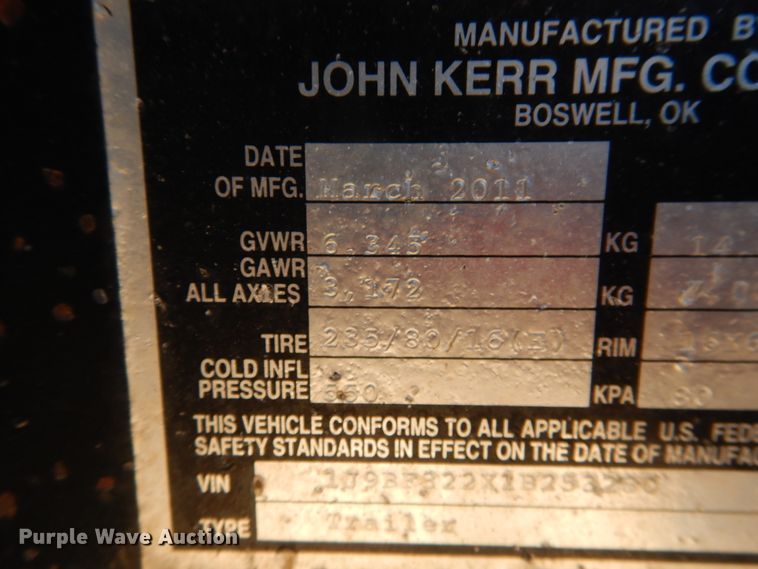 image for item DD0281 2011 John Kerr pipe trailer