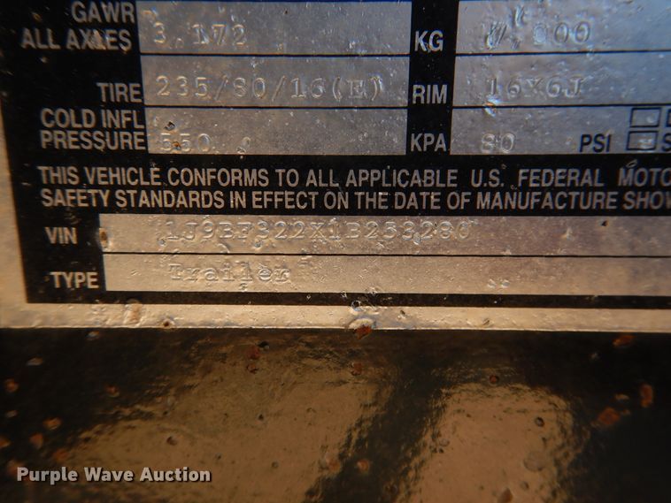 image for item DD0281 2011 John Kerr pipe trailer