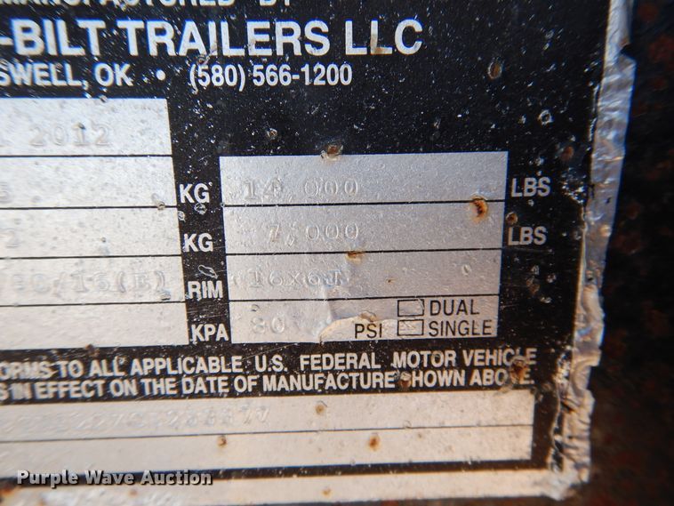 image for item DD0282 2012 John Kerr pipe trailer