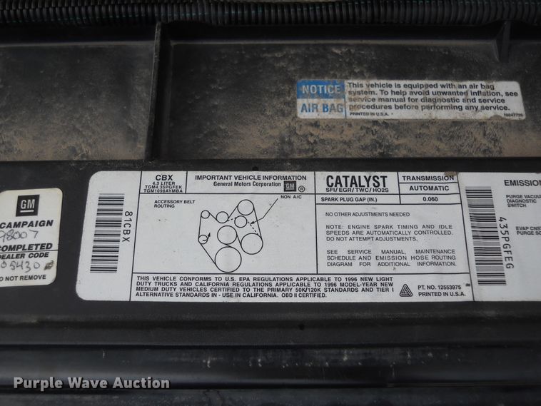 image for item DF4566 1996 Chevrolet C1500  Ext. Cab pickup truck