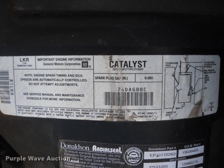 image for item DF4571 1999 Chevrolet C6500  dump truck