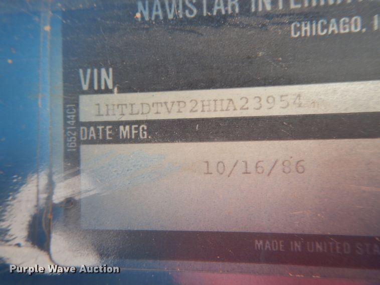 image for item DG6956 1987 International 1954  dump truck